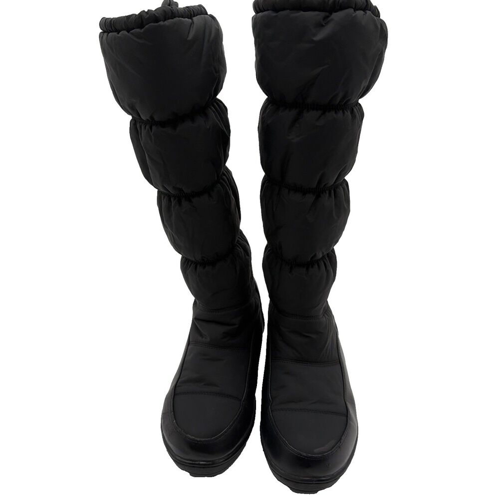 Winter Women Platform Snow Boots Mid Calf Casual Black Comfort Goth Grunge Sz 39